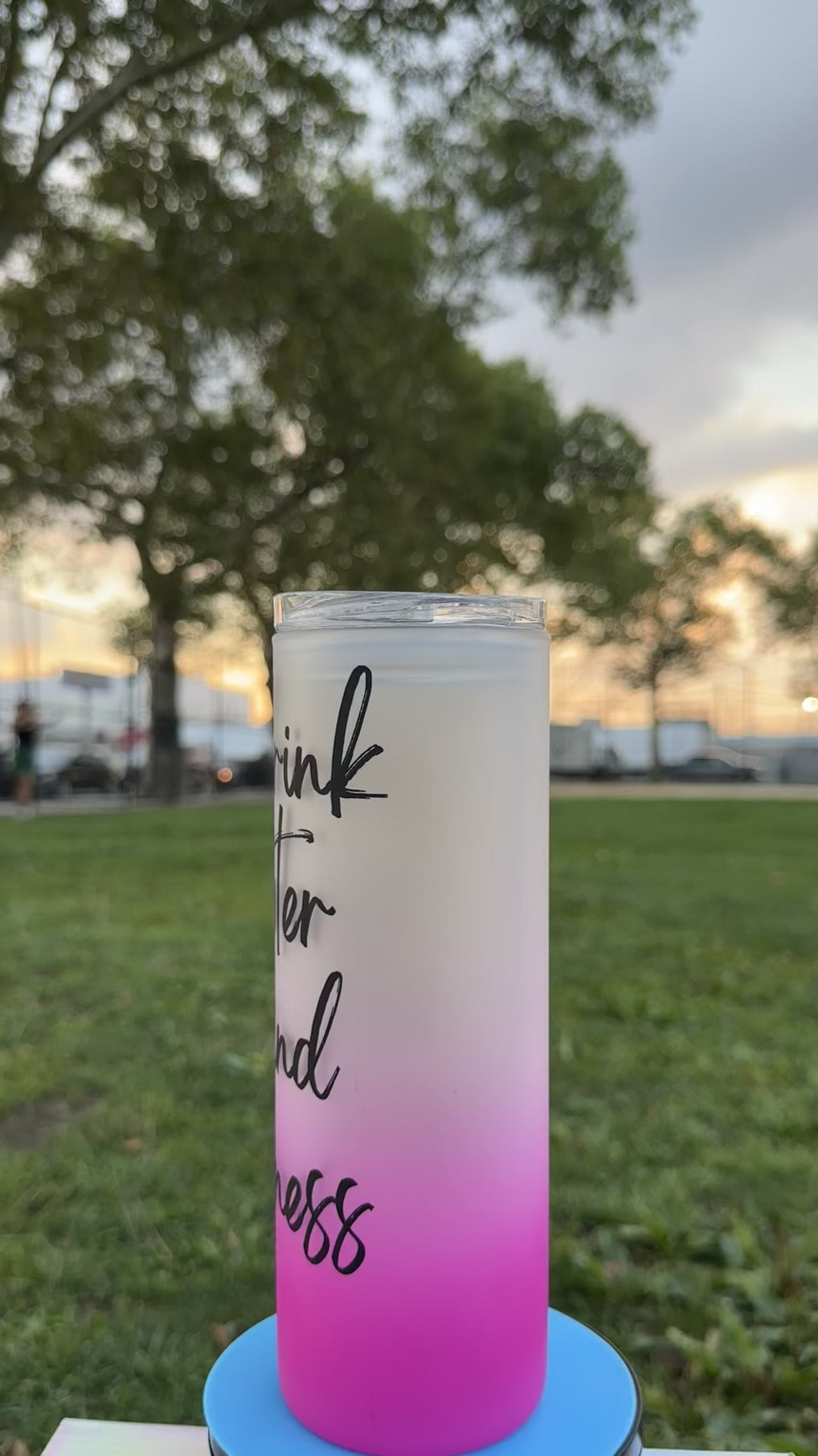 Pink Glass Tumbler