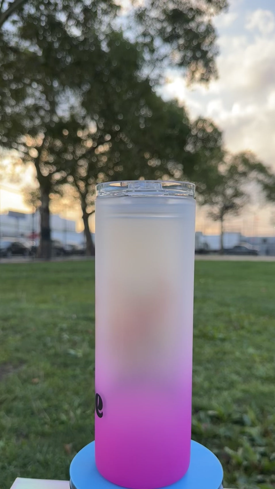 Pink Glass Tumbler