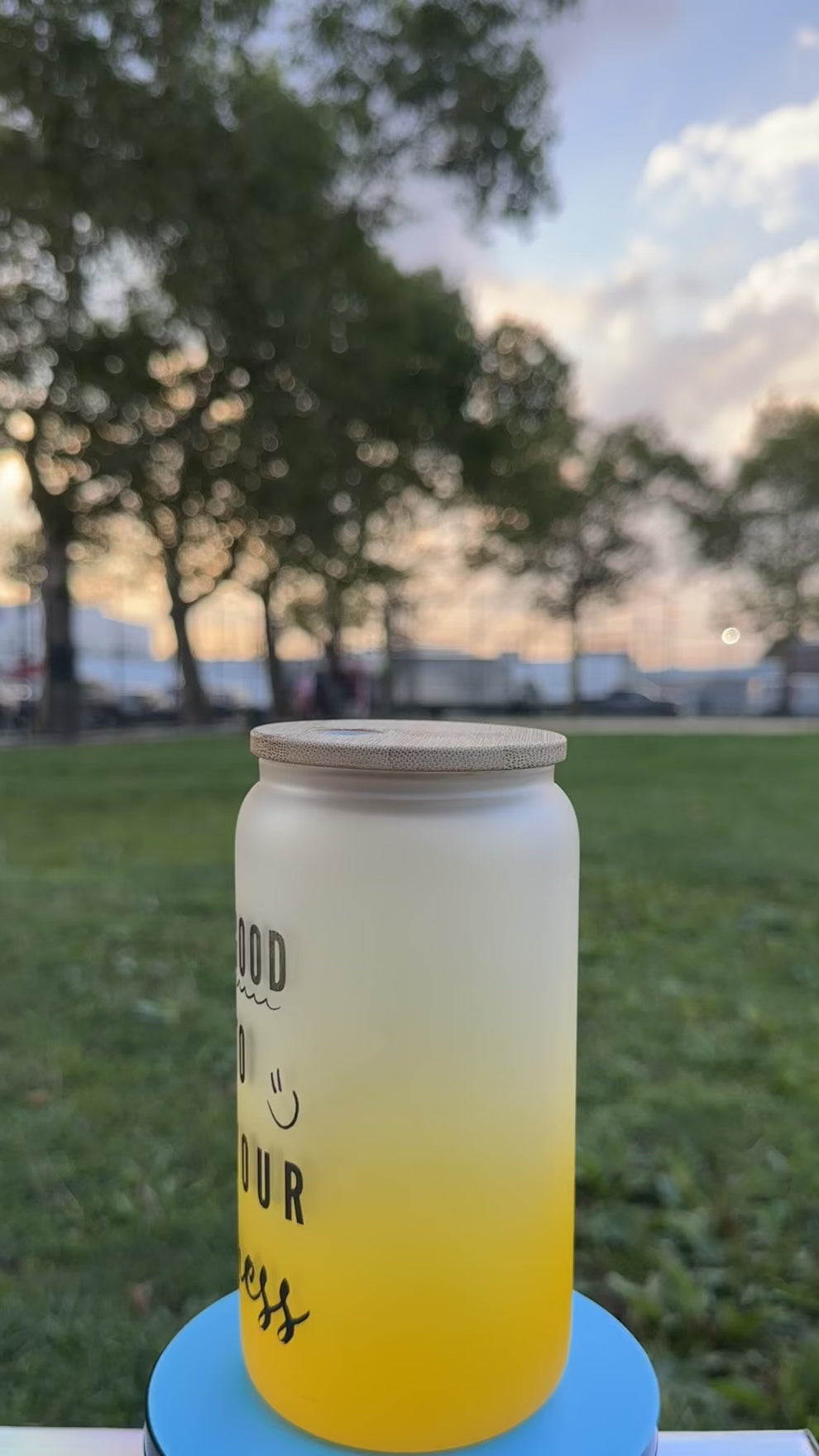 Yellow Glass Tumbler